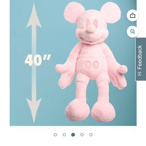 Disney Classic Mickey Mouse MK Monochromatic Jumbo Plush 40” Minnie Mouse